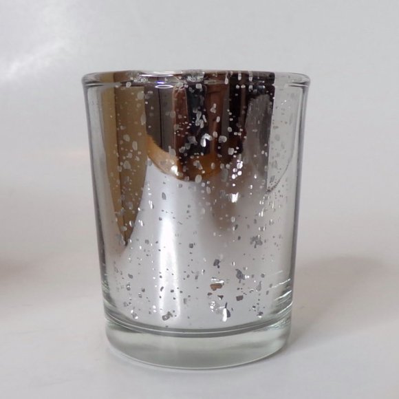 Silver Mercury Glass Candle Holder's Box of 12 - Picture 2 of 7